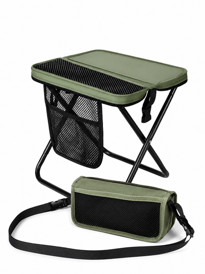 🔥 Outdoor Pick 🪑 12" Portable Folding Stool - Compact Collapsible Backpack Chair for Adults