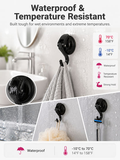 ✨ Space-Saving Deal 🏠 Suction Hooks for Easy Wall Storage & Organization