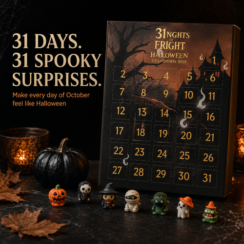 🎃 31-Day Halloween Countdown Calendar – 31 Mini Surprise Figures