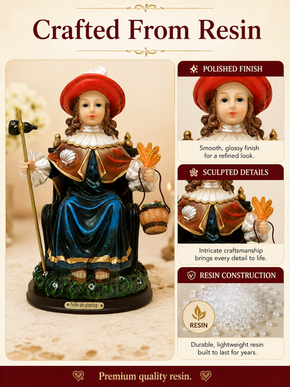 🙏 Spiritual Decor ✨ Santo Niño de Atocha Holy Child Figurine for Home & Prayer Spaces 🕊️