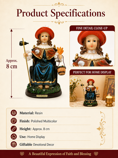 🙏 Spiritual Decor ✨ Santo Niño de Atocha Holy Child Figurine for Home & Prayer Spaces 🕊️