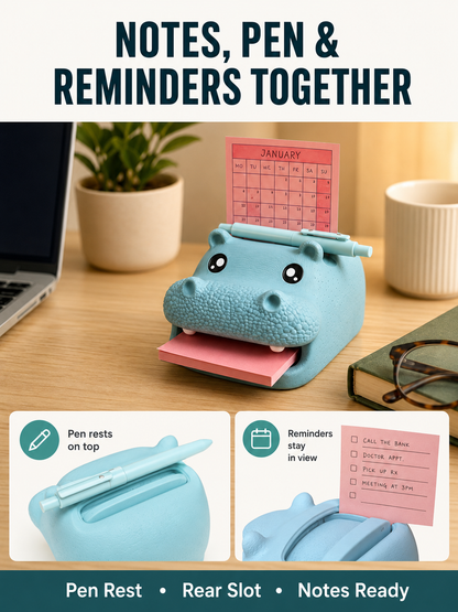 🐮 Desk Decor Deal ✨ Cute Highland Cow Sticky Note Holder with Pen & Photo Organizer 📝