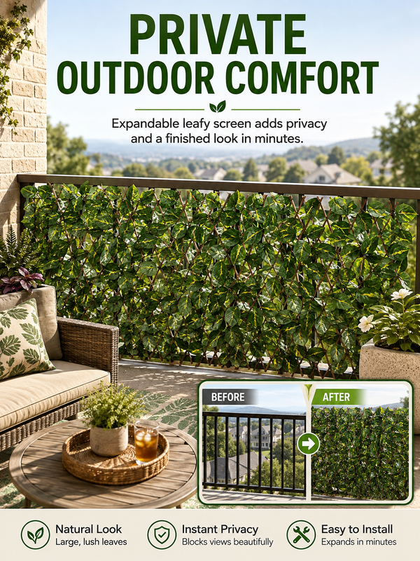 🌿Garden Trend🔥Artificial ivy retractable fence privacy screen