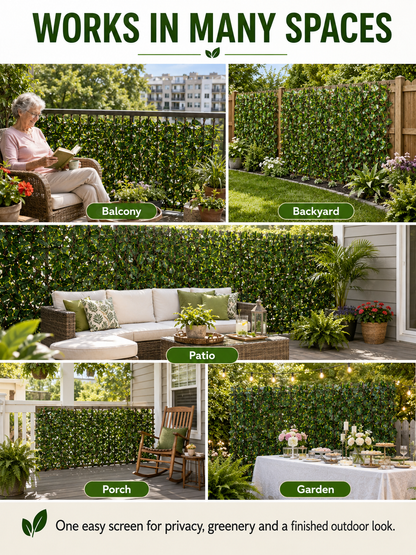 🌿Garden Trend🔥Artificial ivy retractable fence privacy screen