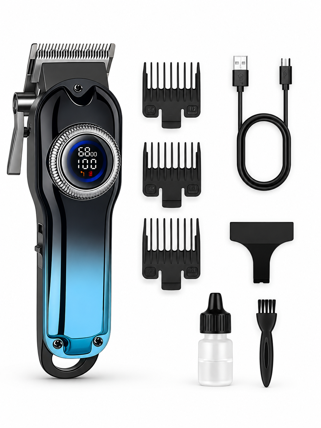 ✂️ Grooming Deal ✨ 5-Piece Cordless Hair Clipper Set with Precision Trimmer & Storage Case