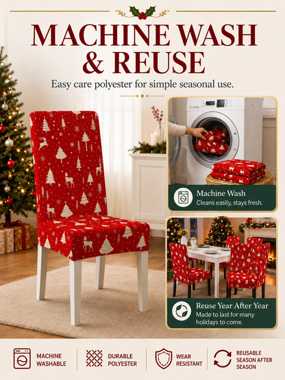 🔥Holiday Home Deal 🎄  Cartoon Printed Chair Covers for Living Room, Bedroom & Dining Room Decor