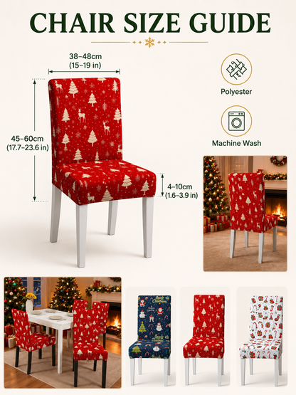 🔥Holiday Home Deal 🎄  Cartoon Printed Chair Covers for Living Room, Bedroom & Dining Room Decor