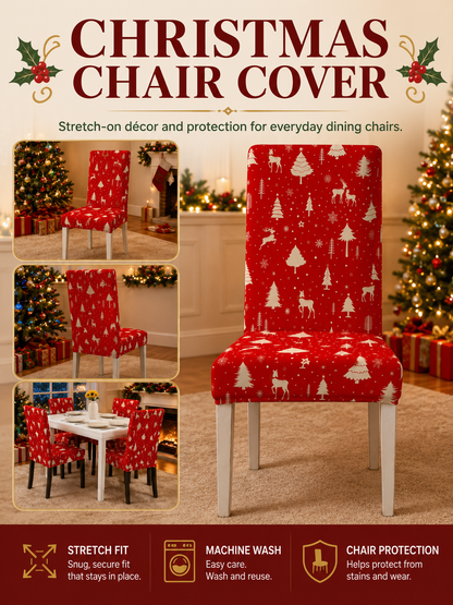 🔥Holiday Home Deal 🎄  Cartoon Printed Chair Covers for Living Room, Bedroom & Dining Room Decor