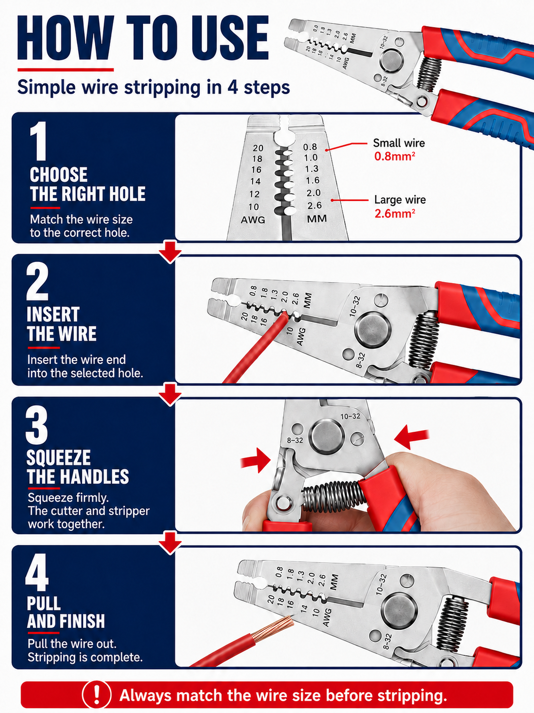 🔧 Tool Upgrade ⚡ Heavy-Duty Wire Stripper with Self-Opening Design & Shear Cutter for Electrical Work 🛠️