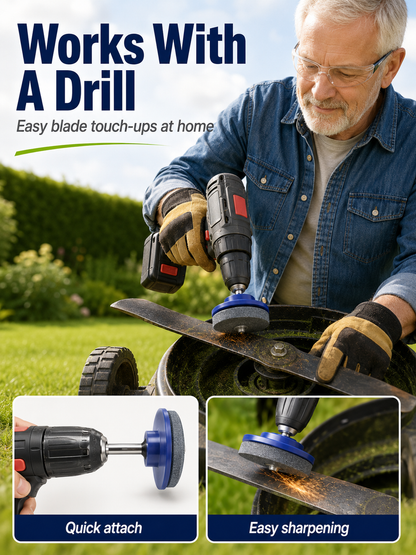 ⚡Garden Tool Deal 🛠️Universal Lawn Mower Blade Sharpener Attachment for Fast & Easy Drill Grinding