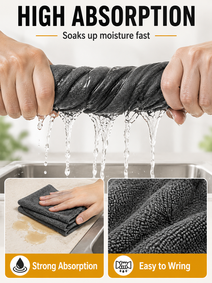 🔥 Cleaning Deal 🧽 6-Pack Thickened Microfiber Magic Cleaning Cloths for Effortless Everyday Cleaning