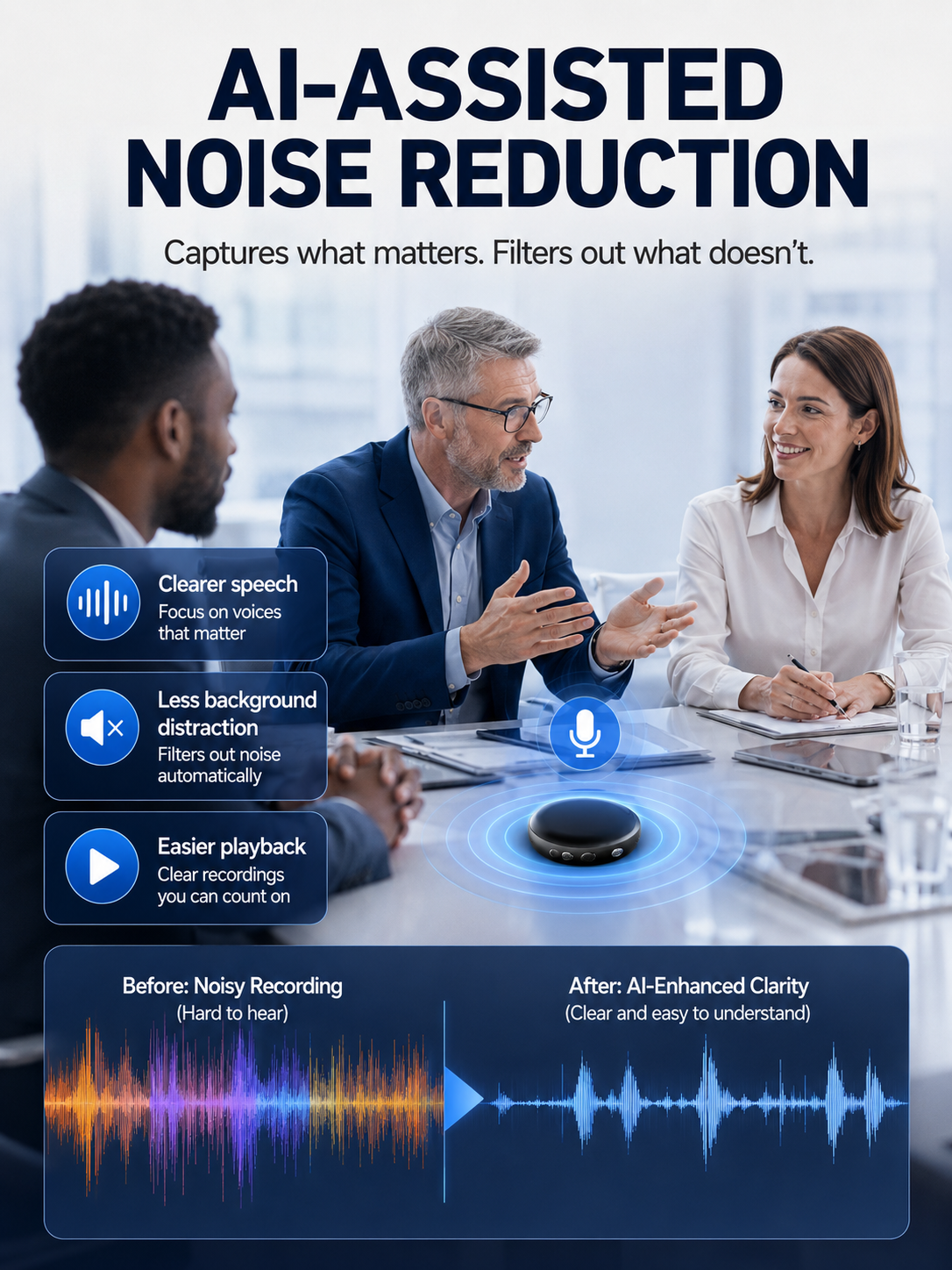 🎙️ Smart Tech Pick ✨ One-Touch Magnetic Voice Recorder with HD Noise Reduction, Long Battery & Large Storage