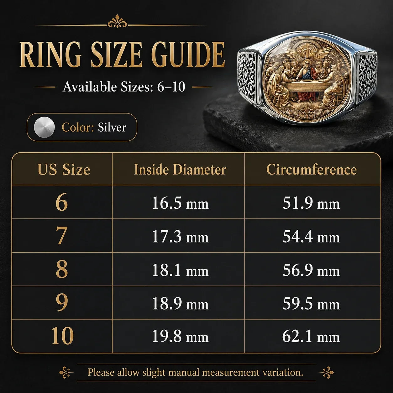 Faith & Fellowship Statement Ring | Symbolic Men's Gift