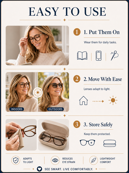 🔥 Limited Time Reading Glasses 🤓💙💙 Stylish photochromic anti-blue light reading glasses