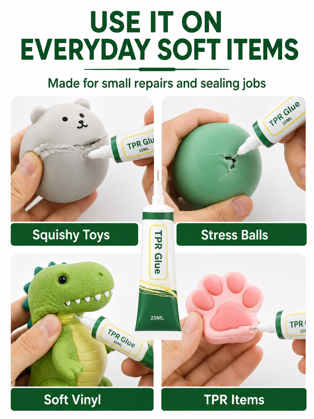 🛠️💧 Must-Have Squishy Repair Glue 💖 Fast-Cure Water-Resistant Adhesive for Easy Toy & Stress Ball Repairs