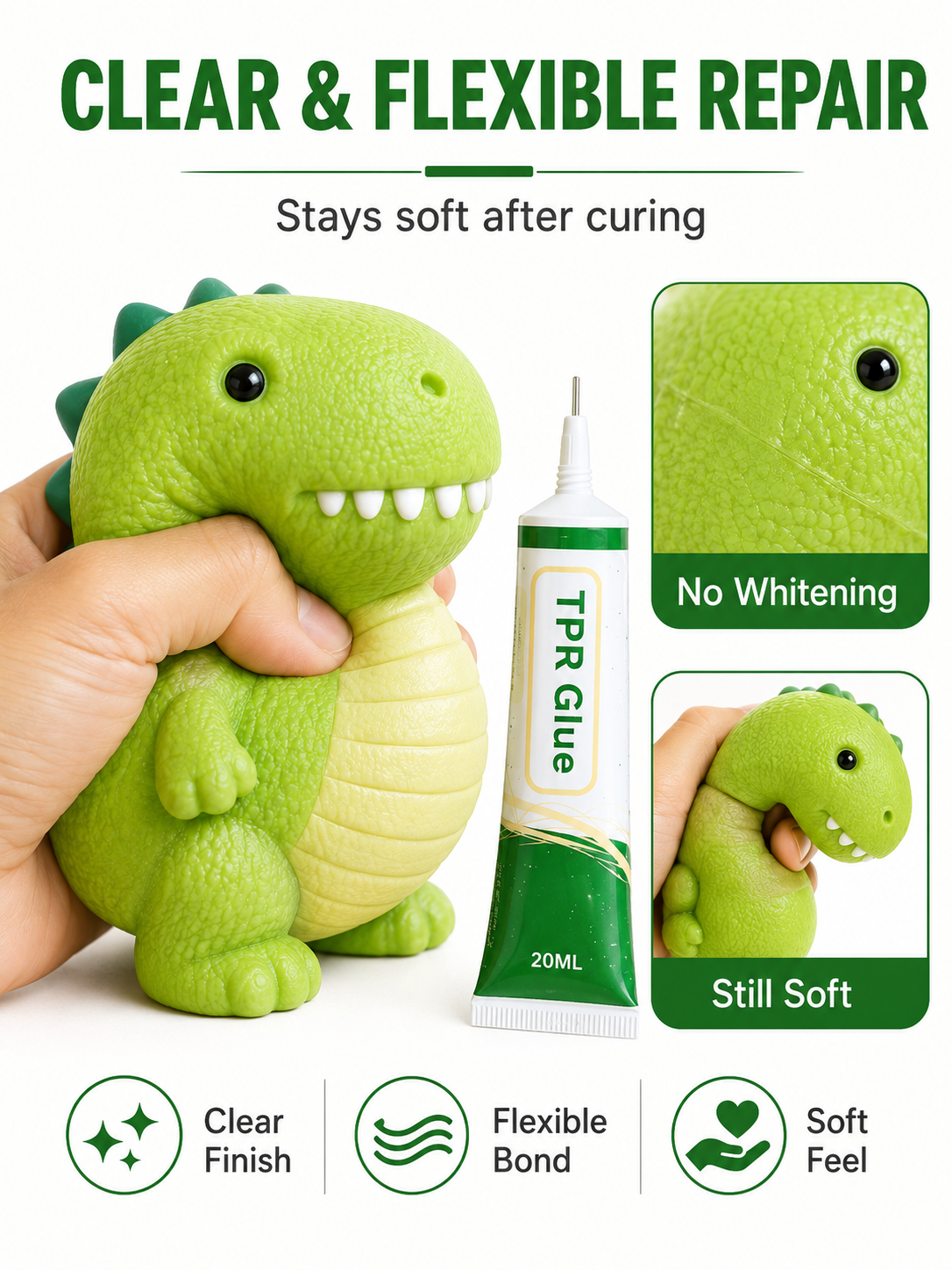🛠️💧 Must-Have Squishy Repair Glue 💖 Fast-Cure Water-Resistant Adhesive for Easy Toy & Stress Ball Repairs