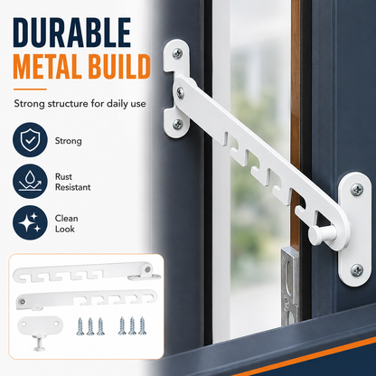 🔥🛠️Window Latch Window Lock White Tilt Regulator Window Stopper with 4 Screws