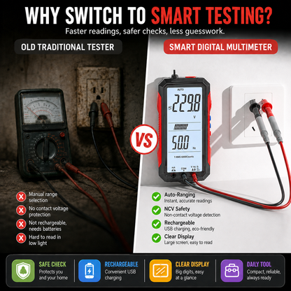 🔥🛠️Digital Multimeter with Color Screen, USB C Rechargeable Electrical Testing