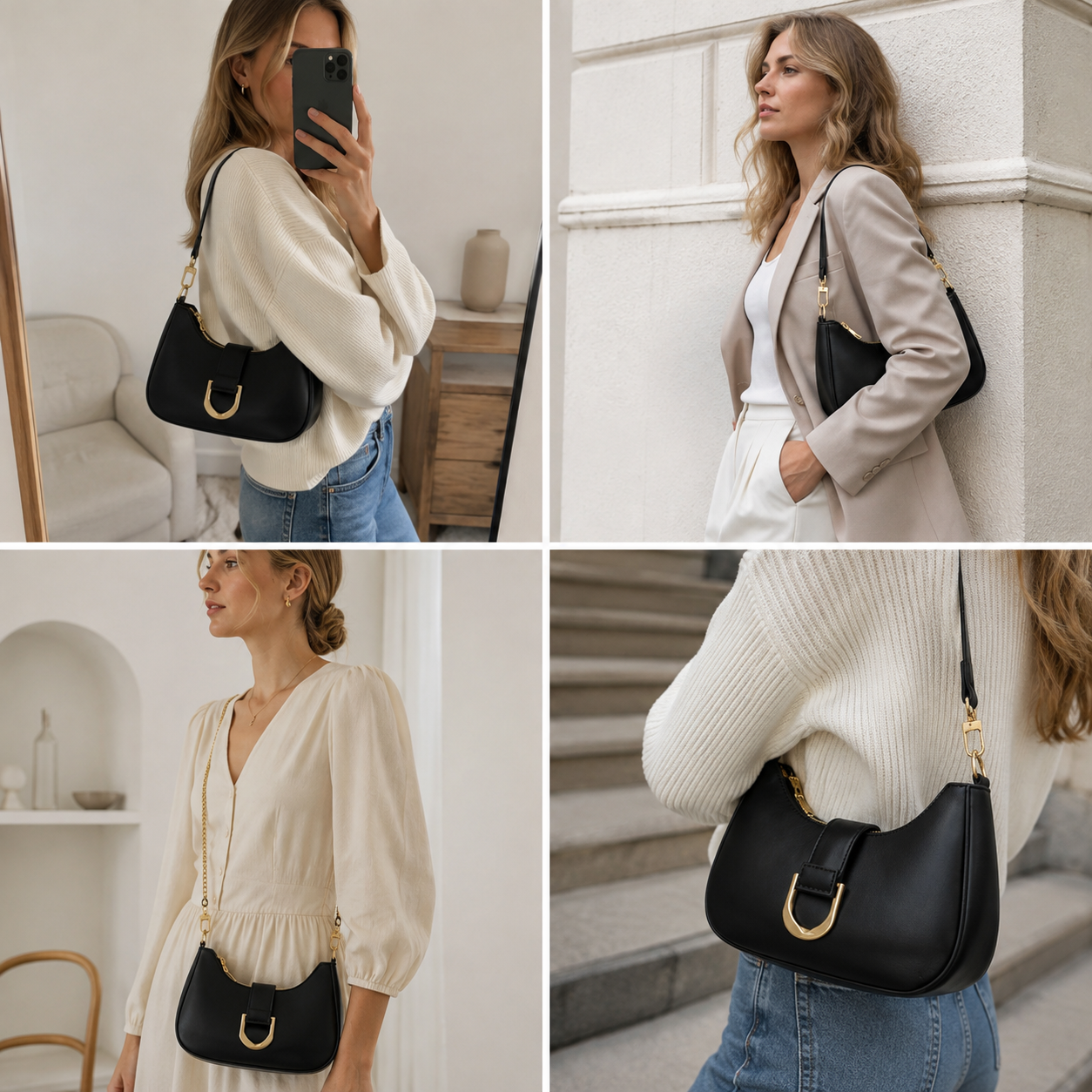 🎁✨Shoulder Bag for Women Trendy Everyday Purse Cute Handbag | Removable Short Strap, Extra Gold Chain