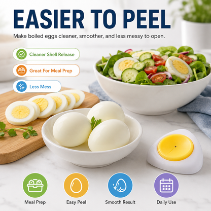 💥2PCS Egg Piercer with Stainless Steel Needle, One-Press Egg Pricker for Boiling Eggs🎁