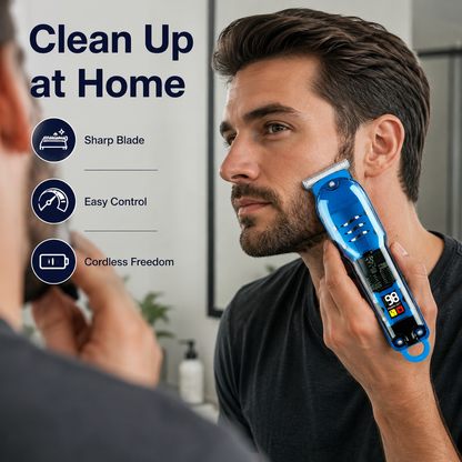 🔥🛠️Lightweight & Cordless Haircutting Kit for Men with USB Fastcharging and 4 Guide Combs