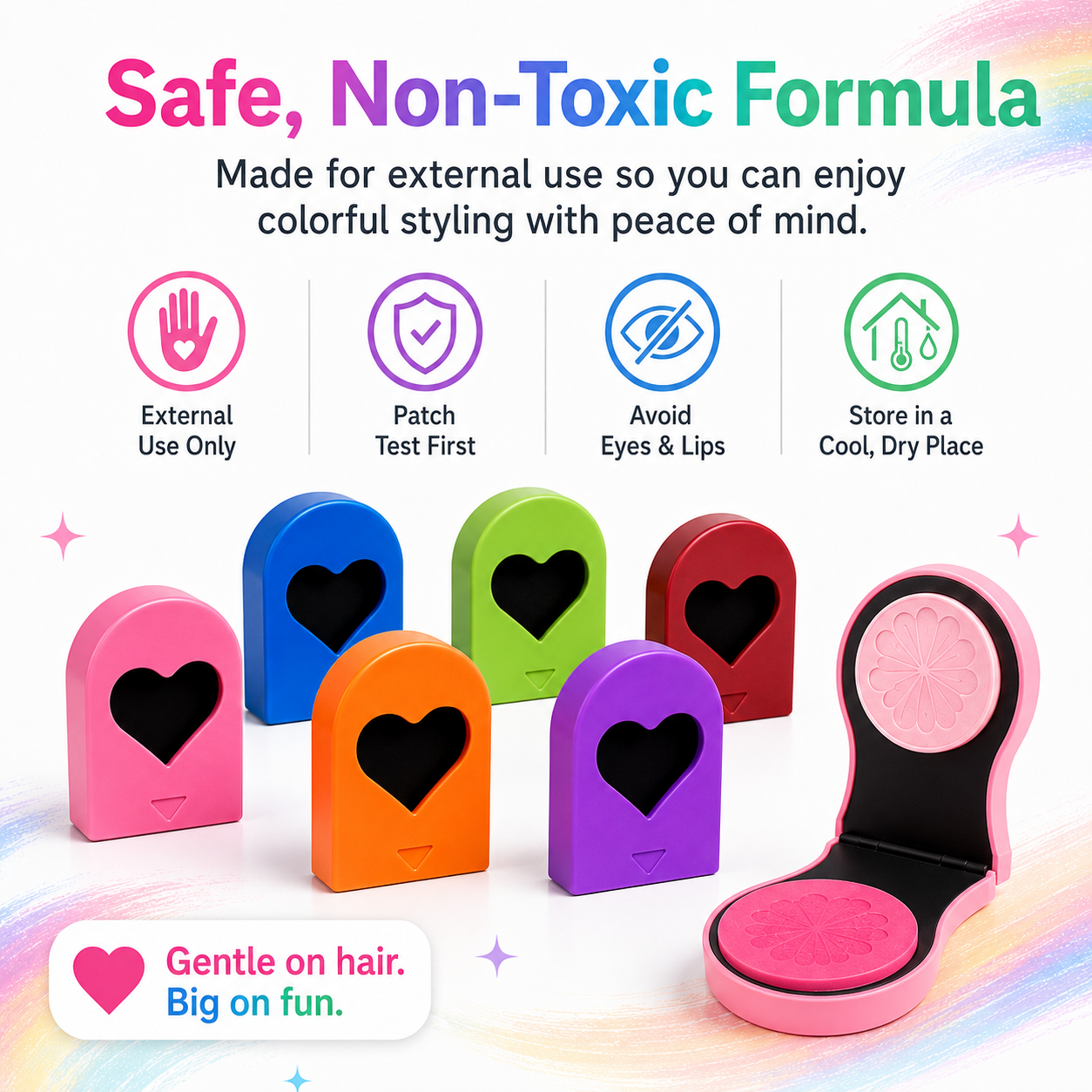 🎨 Washable Hair Chalk Set – Non-Toxic Color Powder for Festivals & Cosplay