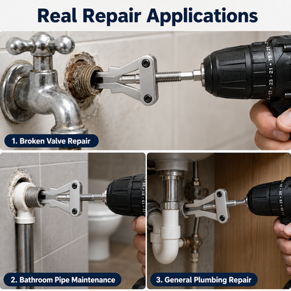 🛠️Broken Pipe Thread Extractor, Universal 1/2" 3/4" 1" Pipe Nipple Remover