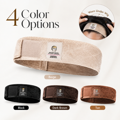 🔥Limited-Time Special Offer Brown Black Wig Grip Band 2pcs for Women Adjustable Headband