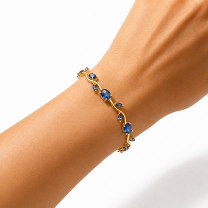 🌷 Bestseller Pink Tulip Bracelet for Women – Gold-Plated Stainless Steel ✨