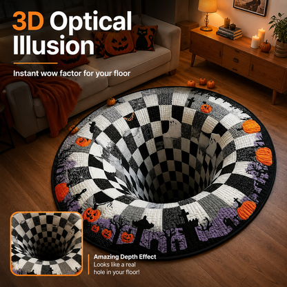🔥 Last Day 30% OFF — 3D Skeleton Vortex Halloween Rug