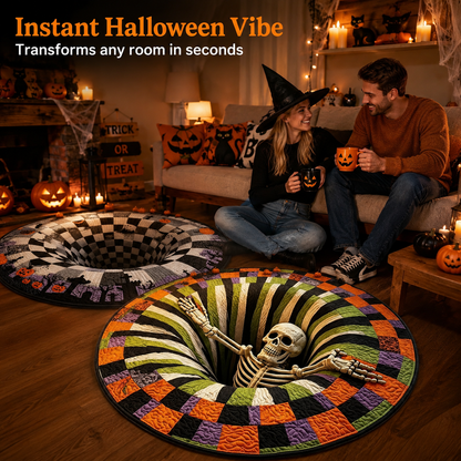 🔥 Last Day 30% OFF — 3D Skeleton Vortex Halloween Rug