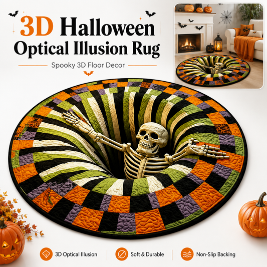 🔥 Last Day 30% OFF — 3D Skeleton Vortex Halloween Rug