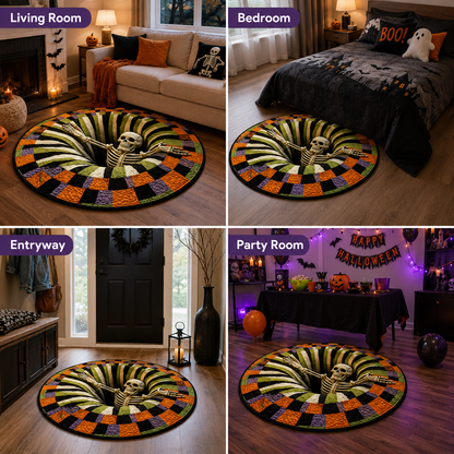 🔥 Last Day 30% OFF — 3D Skeleton Vortex Halloween Rug