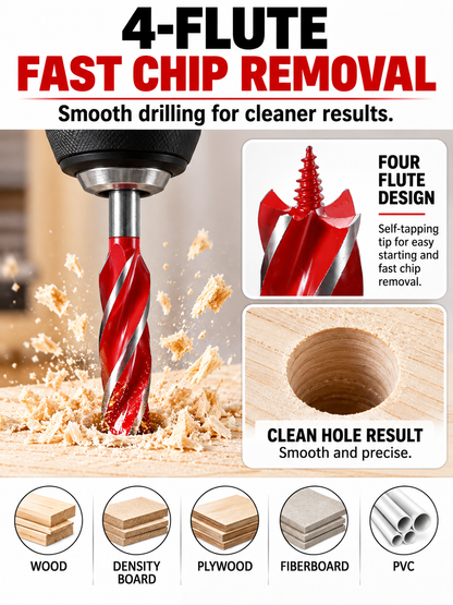 🔨 Workshop Deal – 8-Piece Wood Boring Bit Set 🛠️ Durable Cutting Tools for Timber & Plastic Projects 📐