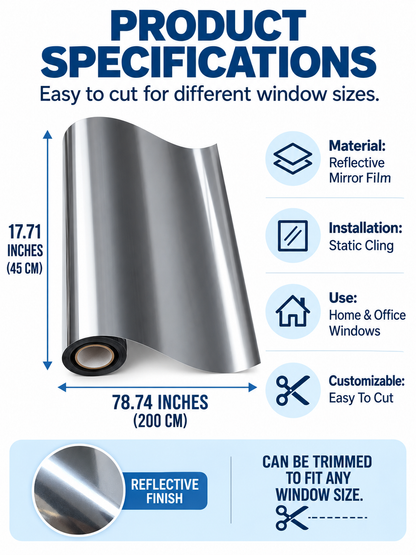 ☀️50% OFF! 🔥 Heat-Insulating Privacy Film – UV Protection, Easy Application & Perfect for Home & Office 🏠