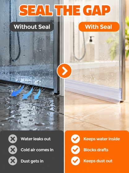 🏠 Home Comfort Deal – Door & Shower Seal Strip 🚿 Flexible Draft & Water Barrier for a Cleaner, Drier Space ✨