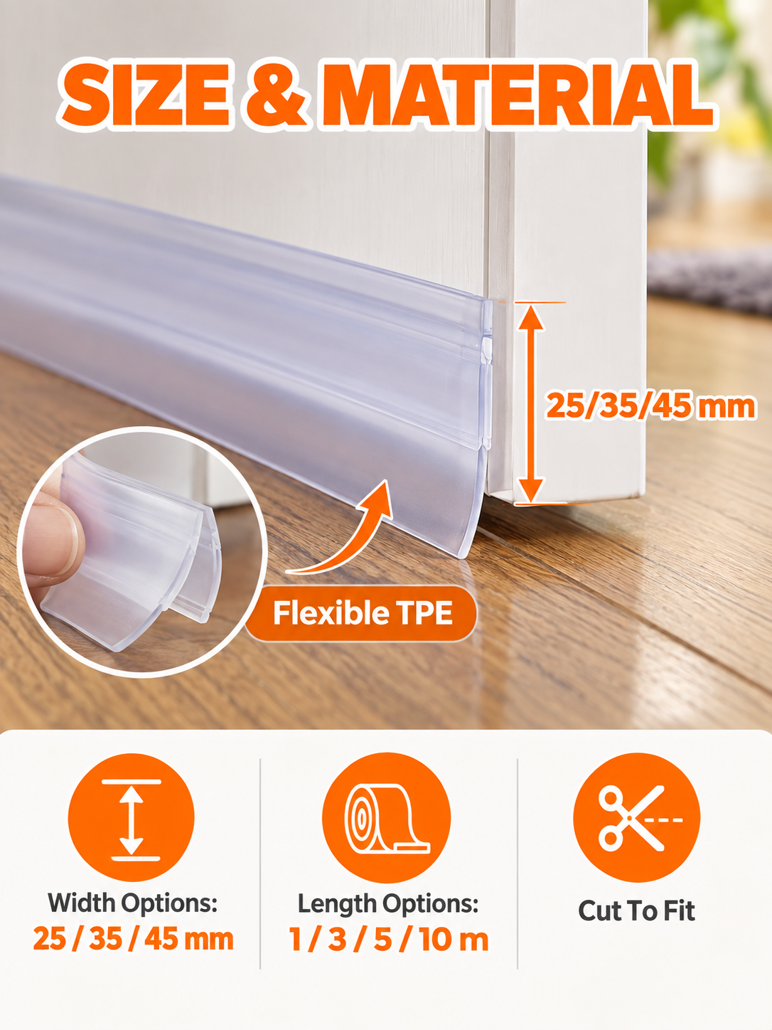 🏠 Home Comfort Deal – Door & Shower Seal Strip 🚿 Flexible Draft & Water Barrier for a Cleaner, Drier Space ✨