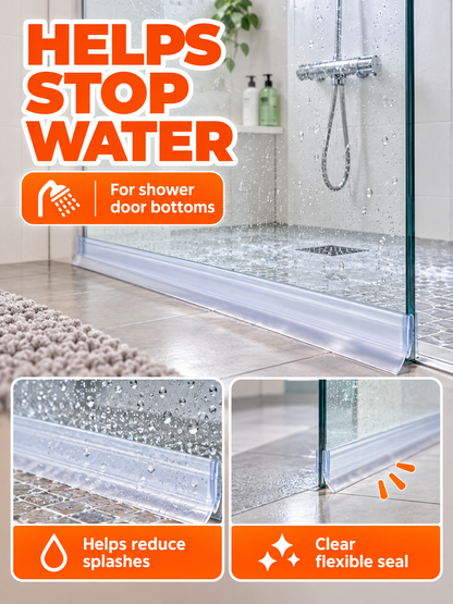 🏠 Home Comfort Deal – Door & Shower Seal Strip 🚿 Flexible Draft & Water Barrier for a Cleaner, Drier Space ✨