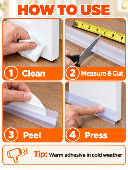 🏠 Home Comfort Deal – Door & Shower Seal Strip 🚿 Flexible Draft & Water Barrier for a Cleaner, Drier Space ✨
