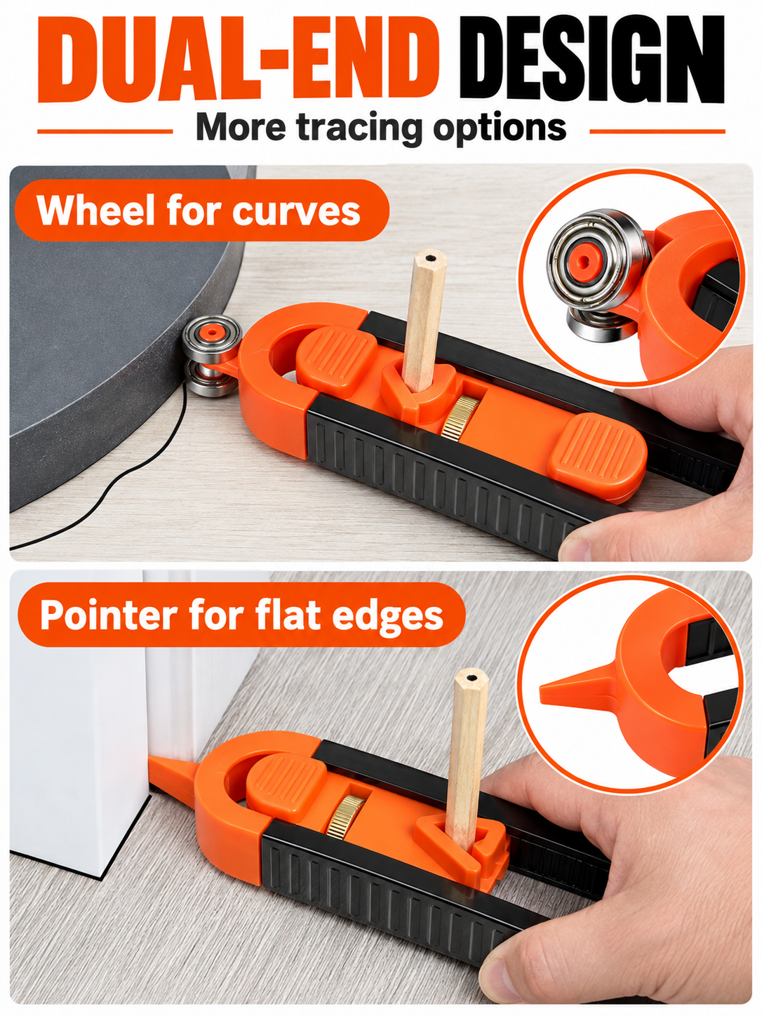 🛠️ DIY Tool Deal – Adjustable Contour Profile Gauge 📐 Locking Shape Copier with Built-In Pencil Guide for Precise Layouts ✏️