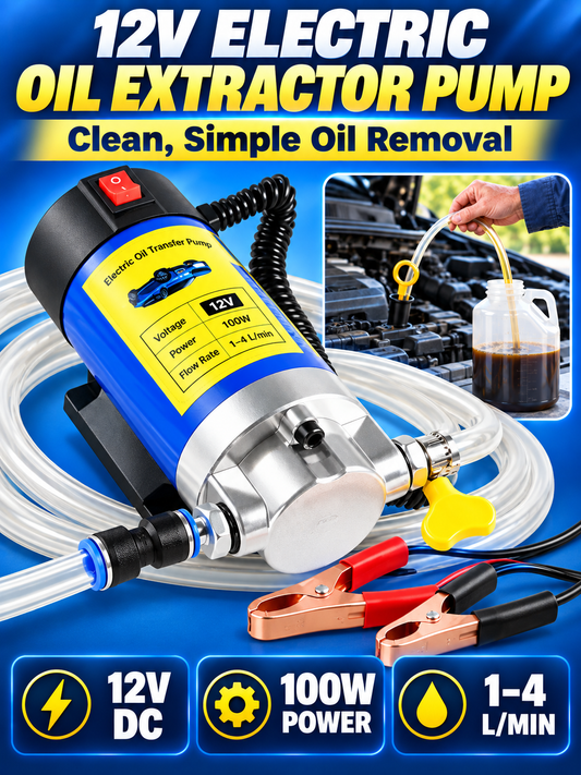 🔧 Auto Tool Deal – 12V Electric Oil Transfer Pump 🚗 100W Self-Priming Pump for Fast Engine & Gear Fluid Changes ⚙️