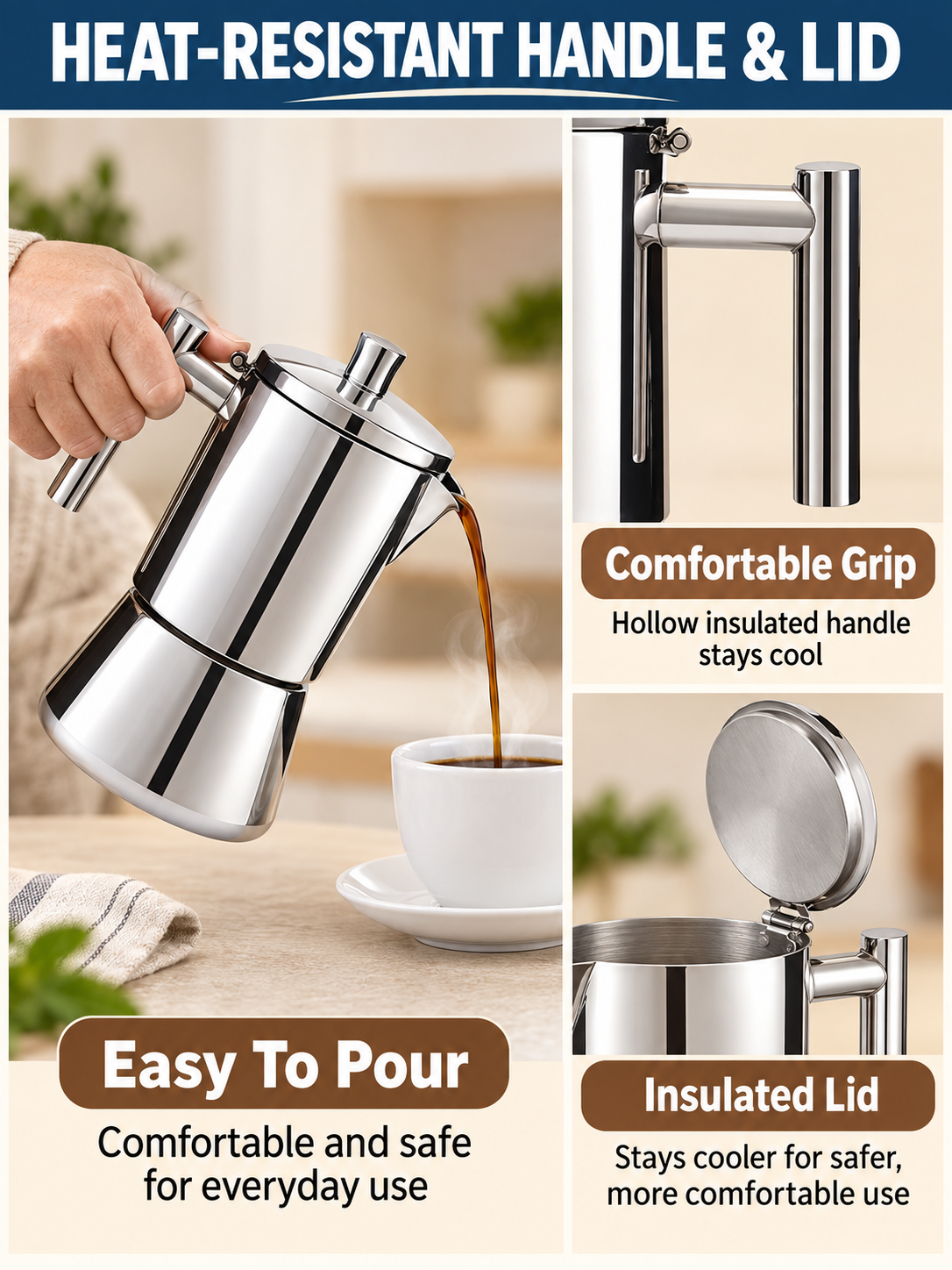 ☕ Coffee Deal – 12-Cup Stainless Steel Moka Pot ✨ 520ml Stovetop Espresso Brewer for Rich Italian-Style Coffee 🇮🇹