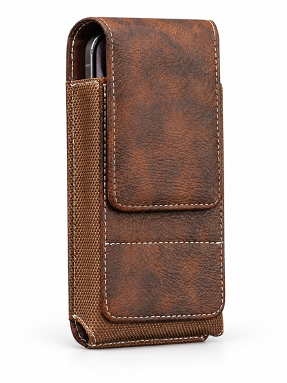 🎁 Utility Gift Deal – Men’s Belt Phone Pouch 📱 Magnetic Closure, Card Slot & Metal Clip for Work, Travel & Outdoor Use 🔧