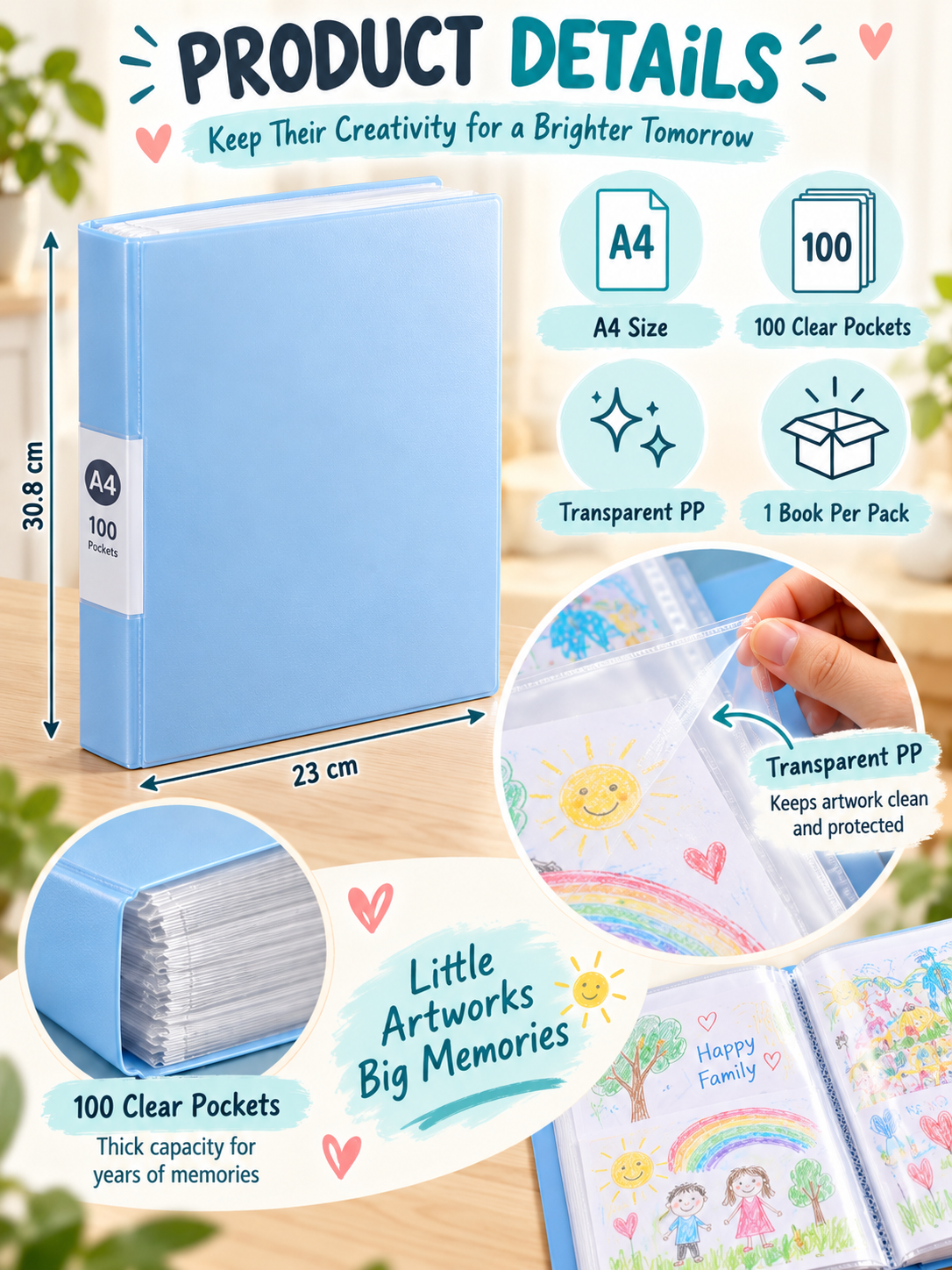 🔥 Office Deal – 100-Pack A4 Clear Document Sleeves ✨ Durable PP File Organizer for Papers, Photos, Artwork & Collectibles 🗂️