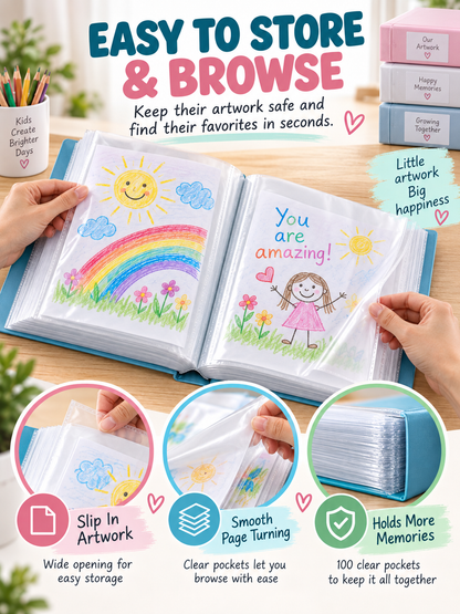 🔥 Office Deal – 100-Pack A4 Clear Document Sleeves ✨ Durable PP File Organizer for Papers, Photos, Artwork & Collectibles 🗂️
