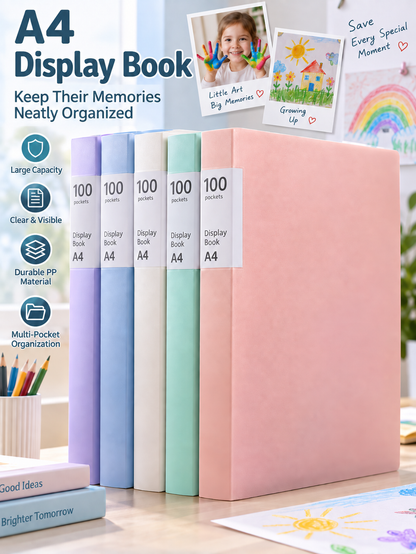 🔥 Office Deal – 100-Pack A4 Clear Document Sleeves ✨ Durable PP File Organizer for Papers, Photos, Artwork & Collectibles 🗂️