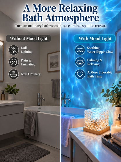 🌊 Home Glow Deal – Rechargeable Ocean Wave Shower Light 💡 16-Color Waterproof Mood Lamp with Remote & Dimmable Effects ✨