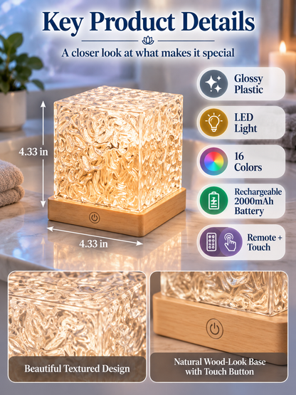 🌊 Home Glow Deal – Rechargeable Ocean Wave Shower Light 💡 16-Color Waterproof Mood Lamp with Remote & Dimmable Effects ✨