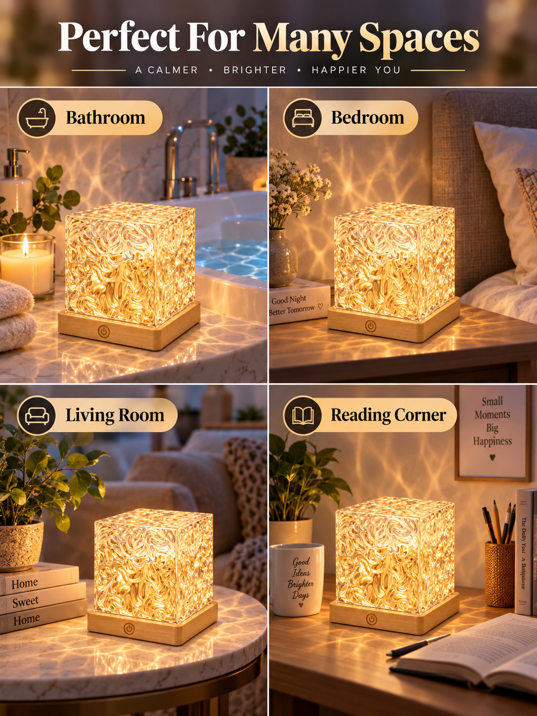🌊 Home Glow Deal – Rechargeable Ocean Wave Shower Light 💡 16-Color Waterproof Mood Lamp with Remote & Dimmable Effects ✨