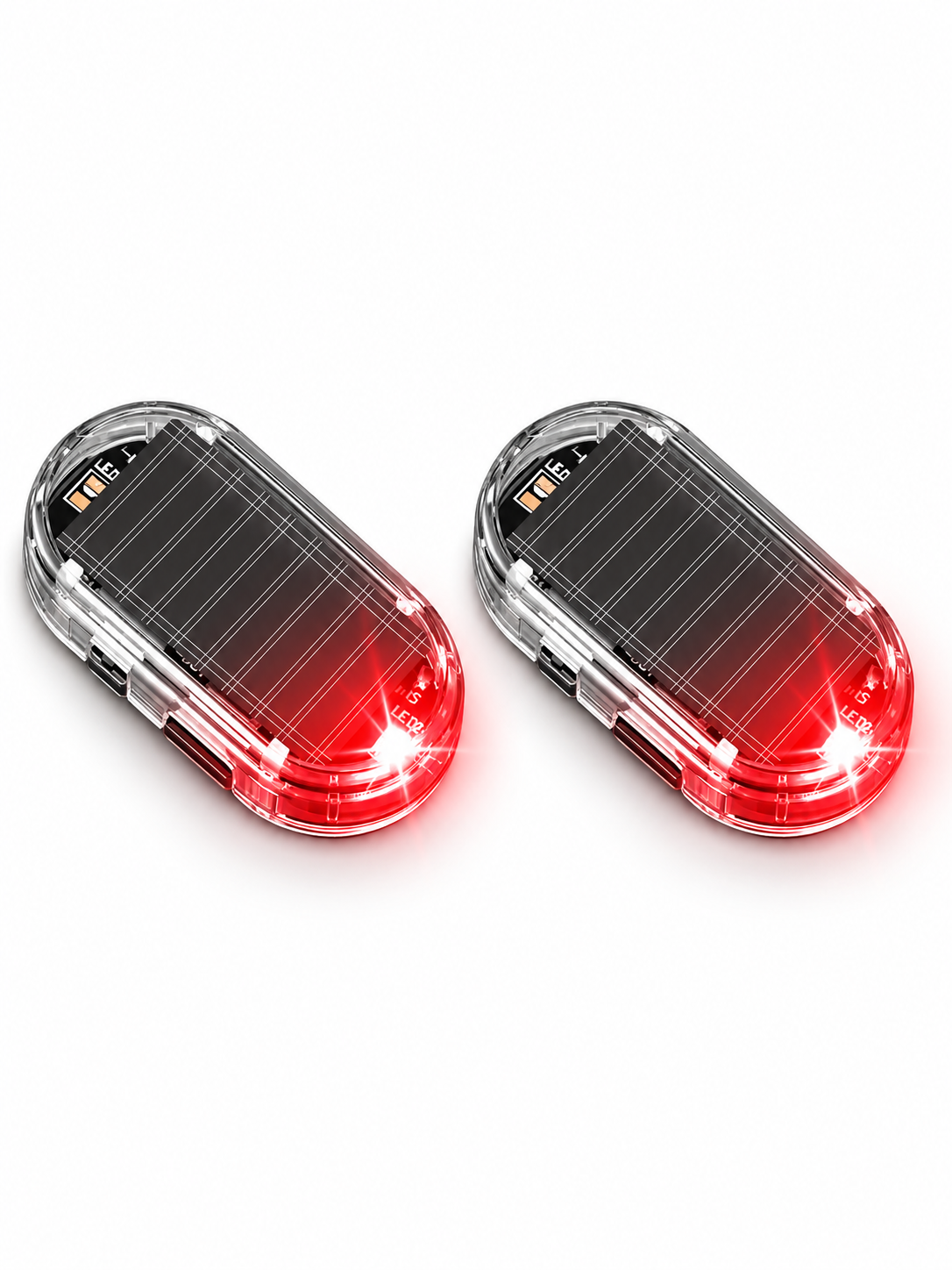 🚗 Auto Accessory Deal – 2-Pack Solar LED Warning Lights ☀️ Wireless Flashing Car Security Decoys with Automatic Light Sensor ✨